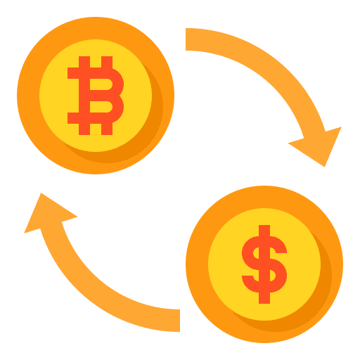 Currency exchange business and finance business exchange icon
