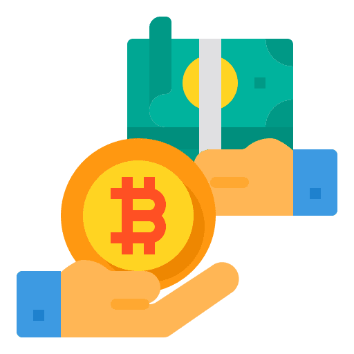 Currency exchange cryptocurrency business business and finance icon