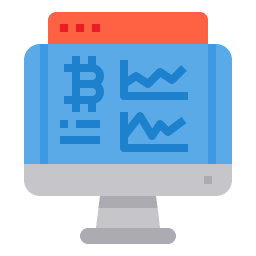 Analytic business banking cryptocurrency icon Analytic business banking cryptocurrency icon