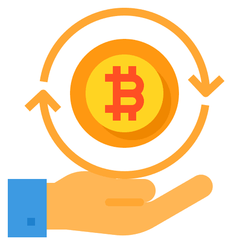 Change cryptocurrency currency business icon Change cryptocurrency currency business icon
