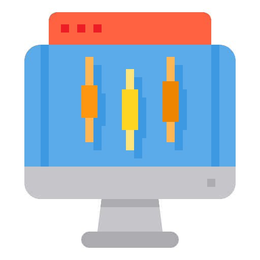 Chart computer diagram business icon Chart computer diagram business icon