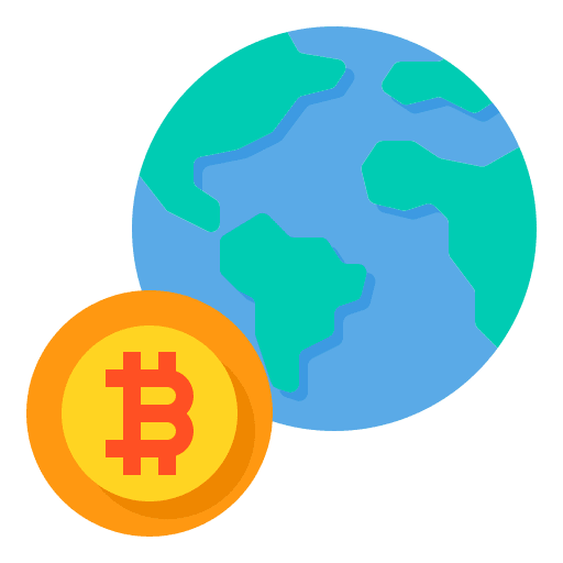 Global business and finance cryptocurrency bitcoin icon Global business and finance cryptocurrency bitcoin icon