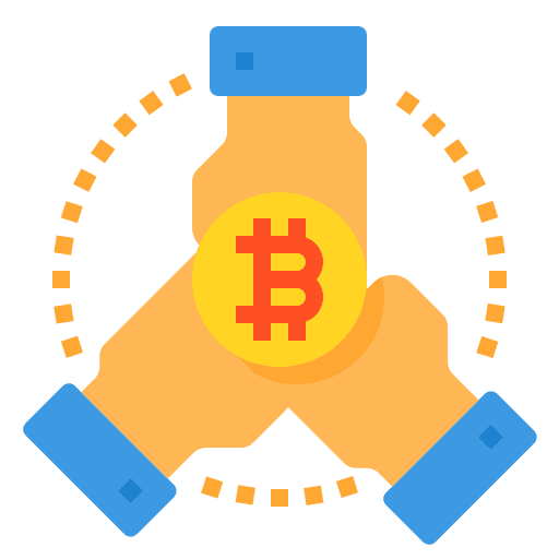 Investment fund bitcoin business icon Investment fund bitcoin business icon