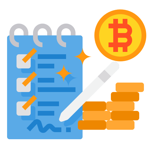 Ledger document coins bitcoin icon Ledger document coins bitcoin icon