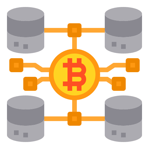 Big data bitcoin business and finance banking icon Big data bitcoin business and finance banking icon