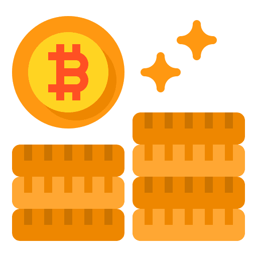 Bitcoin cryptocurrency business and finance business icon Bitcoin cryptocurrency business and finance business icon