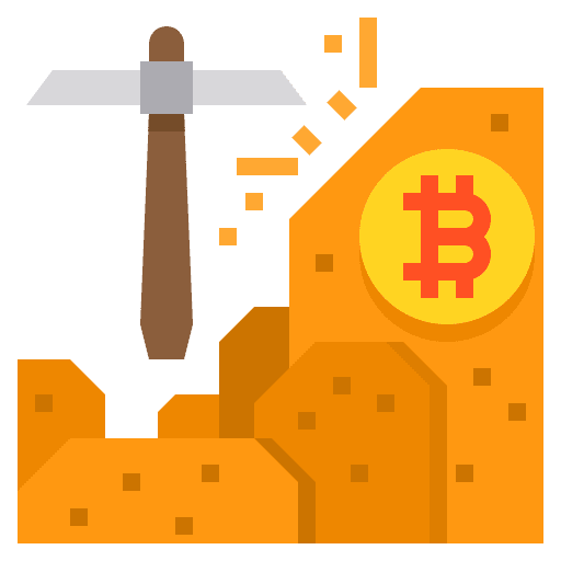Mining bitcoin mining business icon Mining bitcoin mining business icon