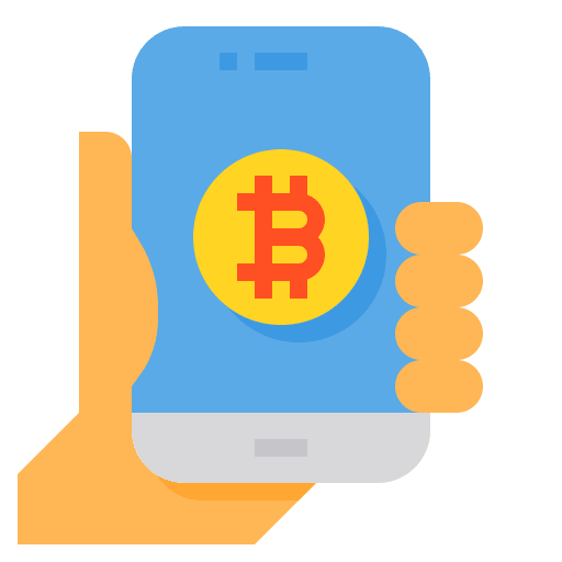 Payment cellphone banking bitcoin icon Payment cellphone banking bitcoin icon