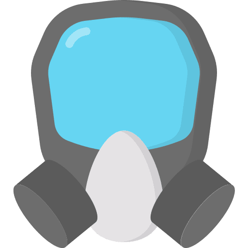 Gas mask toxic gas mask safety icon