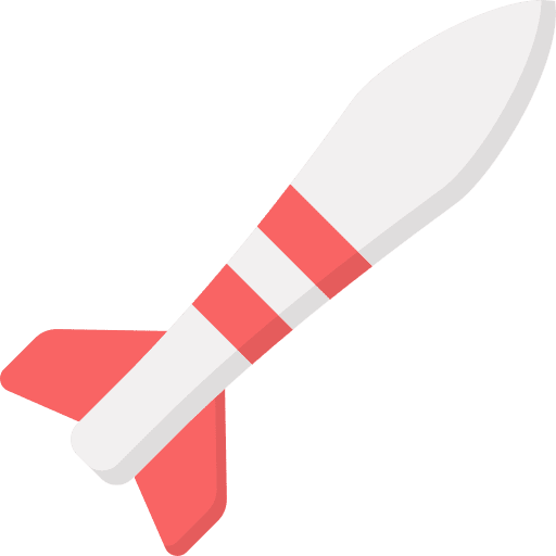 Missile rocket army security icon