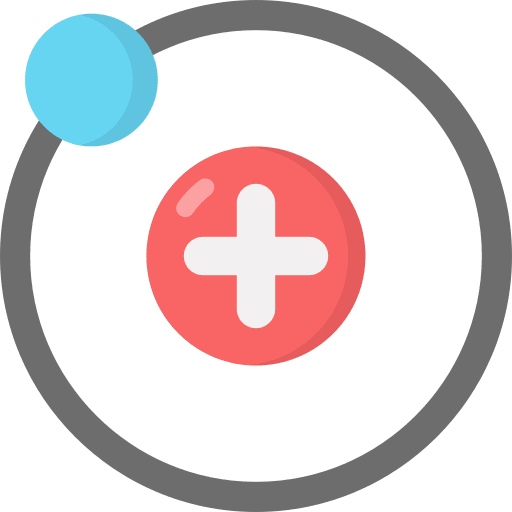 Proton science education atomic icon Proton science education atomic icon