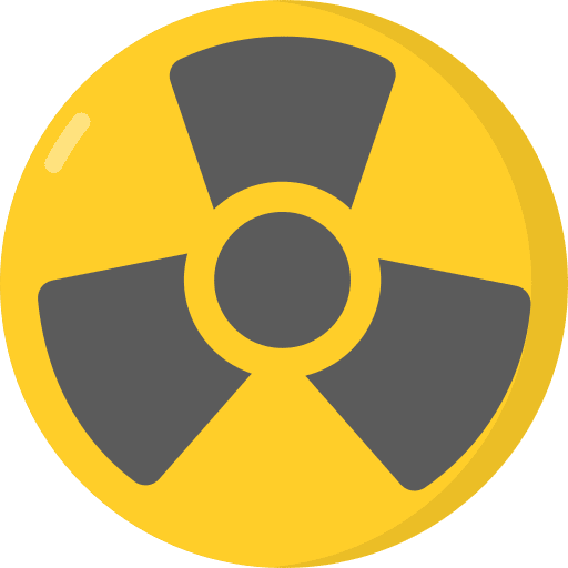 Danger warning radiation shapes and symbols icon Danger warning radiation shapes and symbols icon