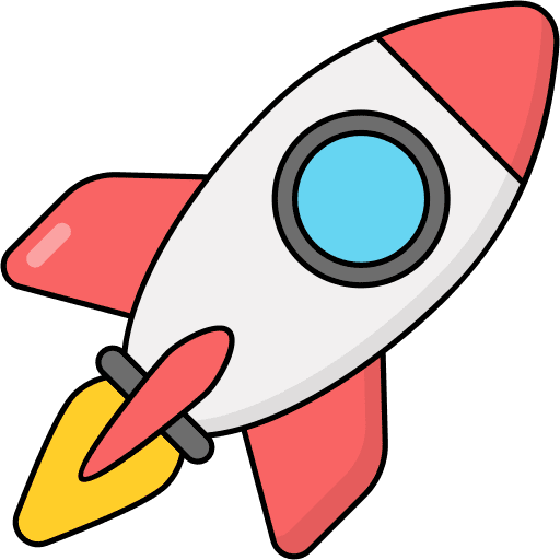 Rocket space ship launch rocket launcher booster icon