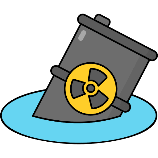 Contamination nuclear miscellaneous waste icon