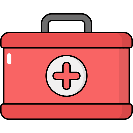 First aid kit emergency healthcare medical kit icon