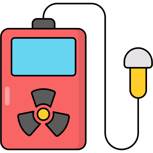 Radiation detector measurement detector wastes icon