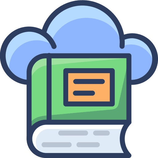 Cloud library cloud study cloud computing icon