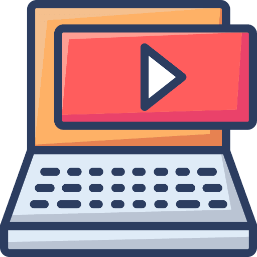 Tutorials course computer education icon