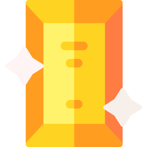 Gold button user interface business and finance icon
