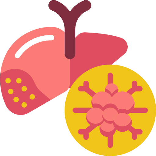 Liver health anatomy cancer icon