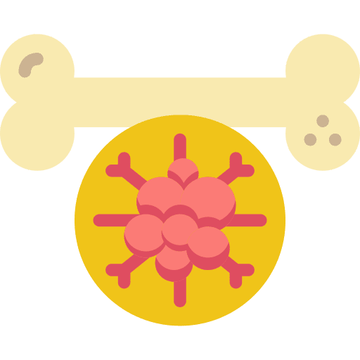 Bone tumor health cell icon
