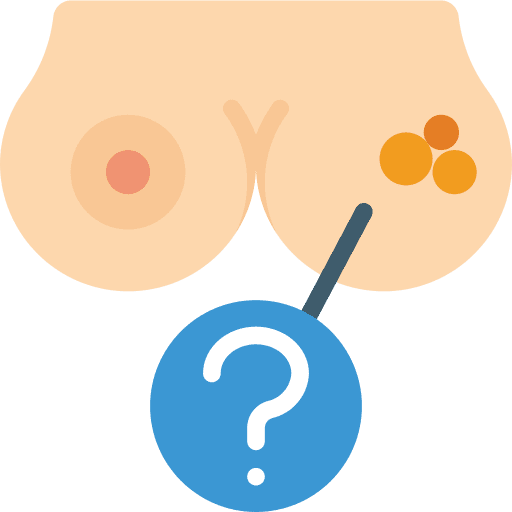 Breast question healthcare and medical chest icon