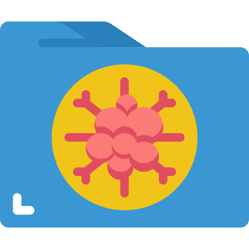 Folder healthcare and medical research cancer icon
