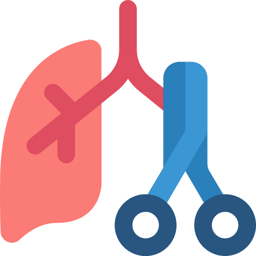 Lung remove surgery operation icon