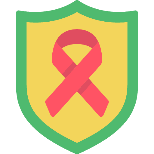 Shield cancer protection healthcare and medical icon