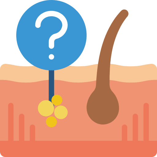 Skin lump skin cancer icon