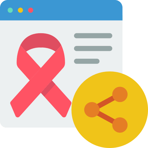Website healthcare and medical awareness ribbon icon