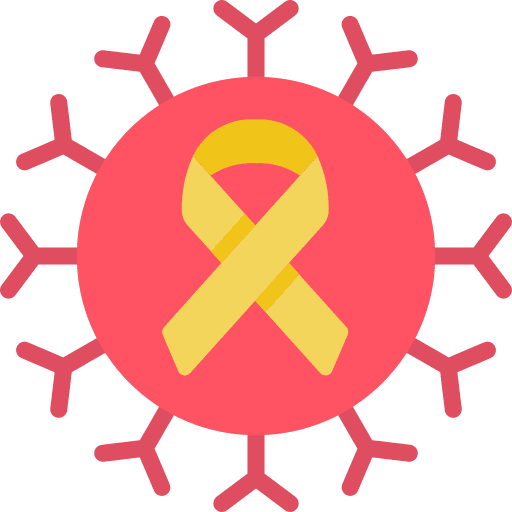 Cancer ribbon cancer health icon