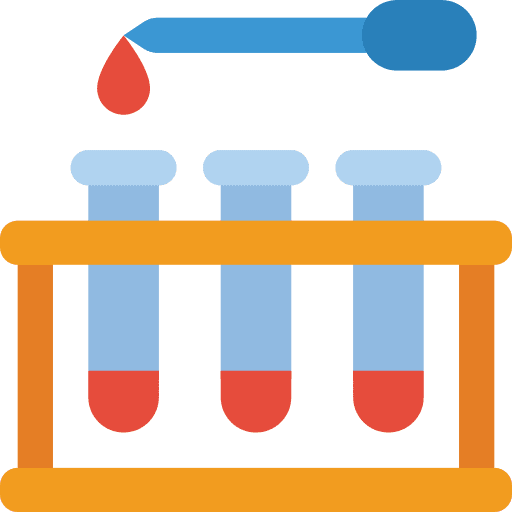 Test tubes laboratory cure cancer icon