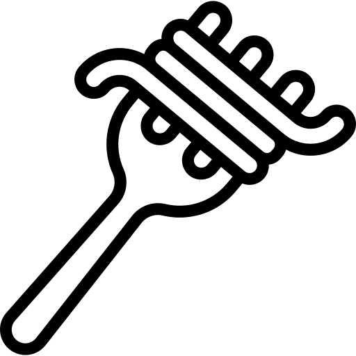 Fork pasta dish plate icon
