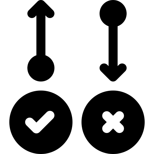 Survey up arrow yes communications icon Survey up arrow yes communications icon