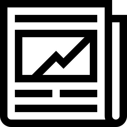 Financial financial news report interface icon