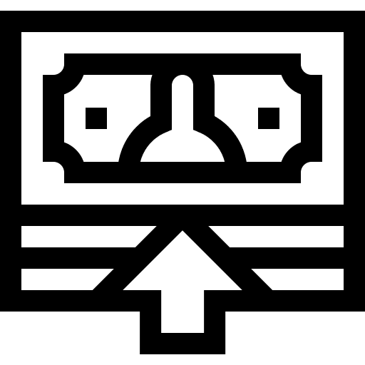 Return money arrow up investment icon