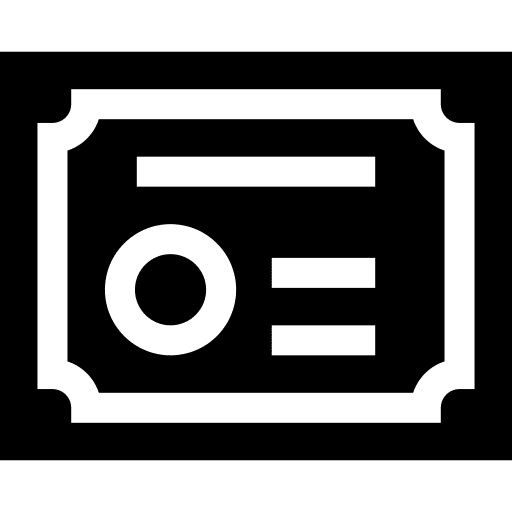 Certificate certificate certification stock icon