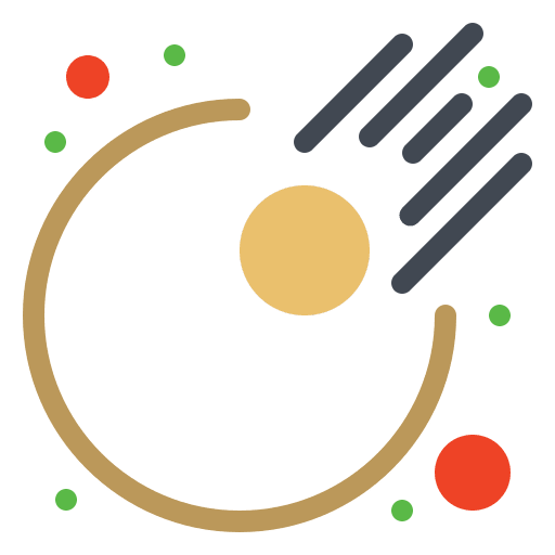 Asteroid comet meteor asteroid icon