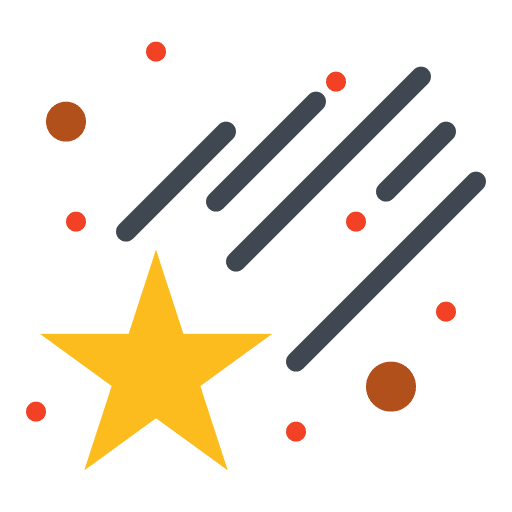 Shooting star sky comet falling star icon Shooting star sky comet falling star icon