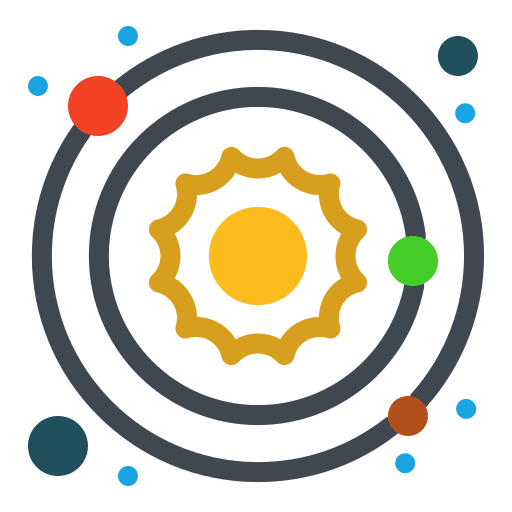 Solar system education solar system astronomy icon