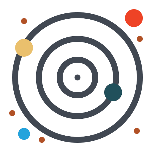 Orbit space planet sun icon Orbit space planet sun icon