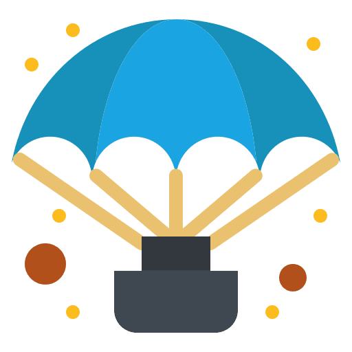 Parachute space capsule miscellaneous parachute icon Parachute space capsule miscellaneous parachute icon