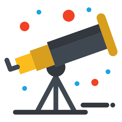 Telescope miscellaneous tool astronomy icon Telescope miscellaneous tool astronomy icon