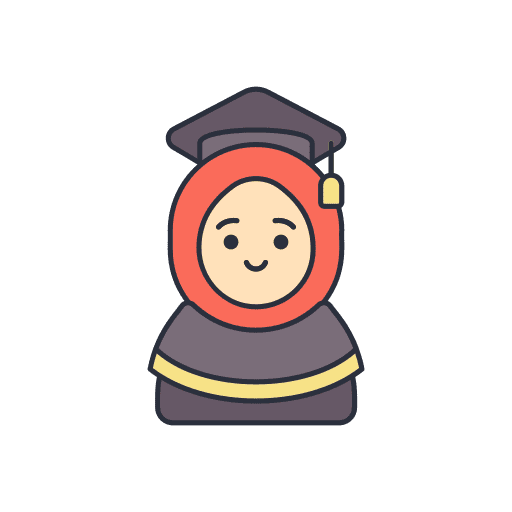 Graduate woman graduate profession icon