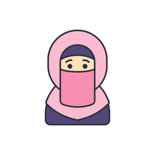 Moslem woman islamic religion avatar icon