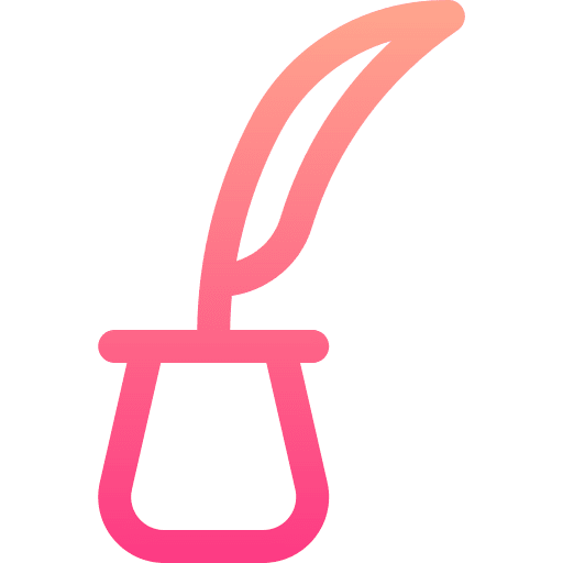 Inkwell education feather write icon