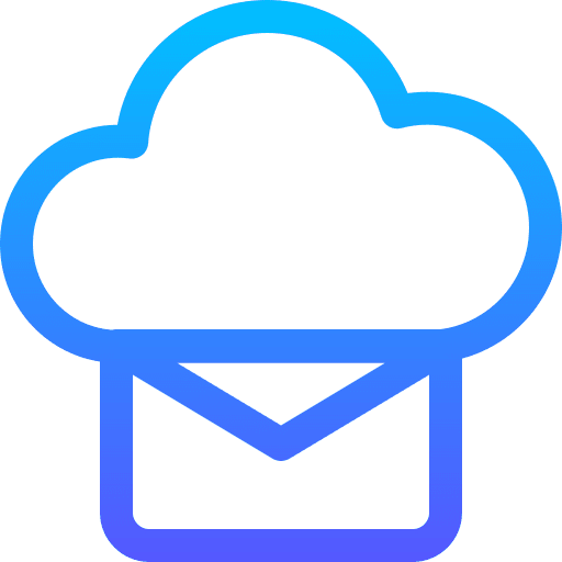 Mail cloud storage interface server icon Mail cloud storage interface server icon