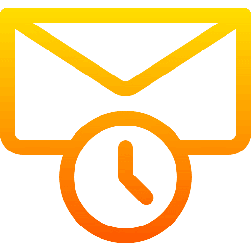 Mail communications time document icon Mail communications time document icon