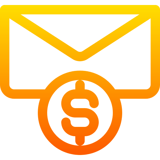Mail payment email envelope icon Mail payment email envelope icon